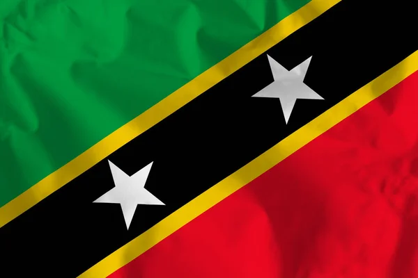 Bandeira São Cristóvão Nevis Bandeira Nacional Estado São Cristóvão Nevis — Fotografia de Stock