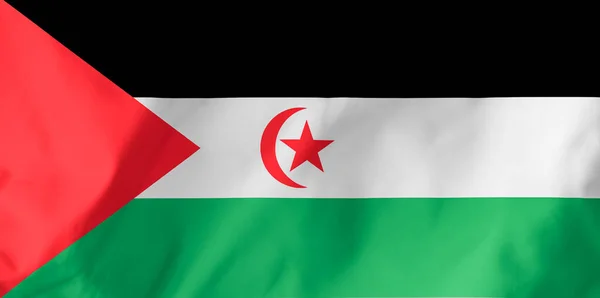 Szaharai Arab Demokratikus Köztársaság Zászlaja Szaharai Arab Köztársaság Nemzeti Lobogója — Stock Fotó