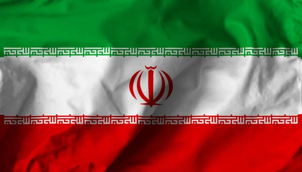 Iraanse Vlag Vlag Van Iran Weerspiegelt Veranderingen Die Iran Heeft — Stockfoto