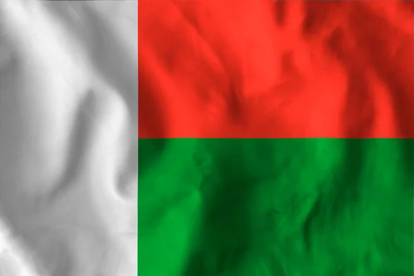 Bandeira Madagáscar República Democrática Madagáscar — Fotografia de Stock