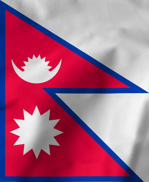 Flag Nepal National Flag Nepal Only Non Rectangular National Flag — Stock Photo, Image