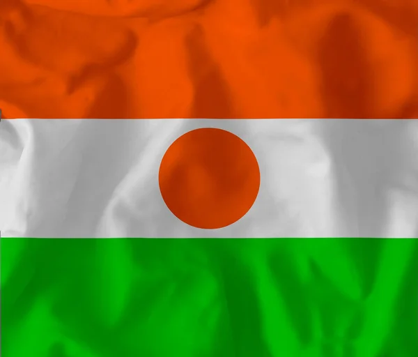 Bandeira Níger Bandeira República Níger Três Faixas Horizontais Mesma Largura — Fotografia de Stock