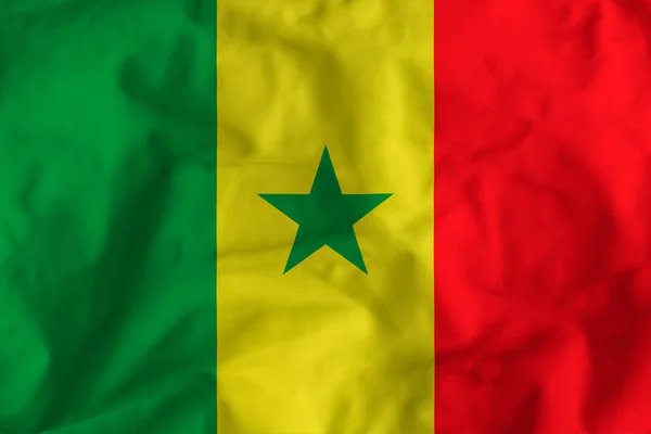 Bandeira Senegal Bandeira Senegal Dos Símbolos Estado Senegal — Fotografia de Stock