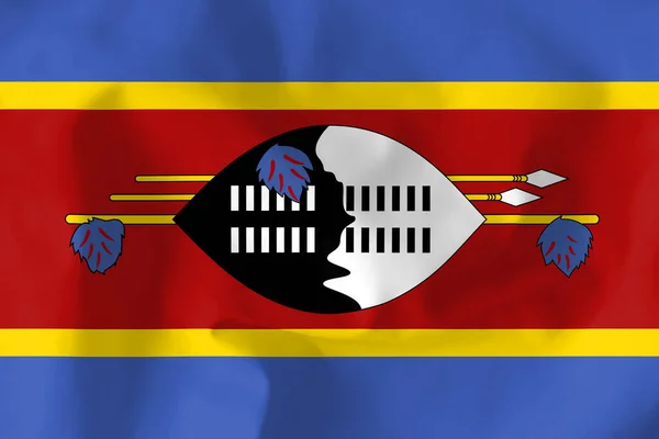 Vlajka Svazijského Království Svazijské Království Stát Jižní Africe — Stock fotografie