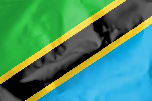 Bandeira Tanzânia Bandeira Nacional Tanzânia — Fotografia de Stock