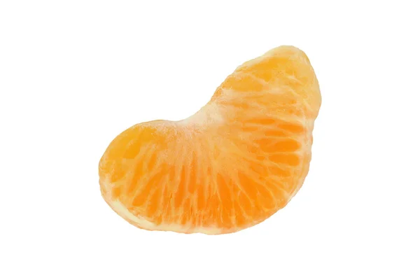 Narancs Szelet Mandarin Mandarin Könnyű Háttérrel Izolátum — Stock Fotó