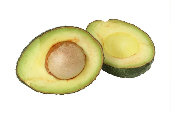 Sliced Avocado Avocado Light Background Isolate — Stock Photo, Image
