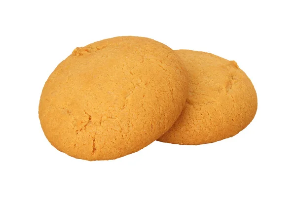 Cookies Vyplněním Světlém Pozadí Sušenky Jsou Vyrobeny Pšeničné Mouky Izolovat — Stock fotografie