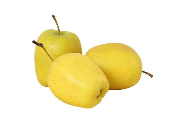 Äpfel Auf Hellem Hintergrund Gelbe Äpfel — Stockfoto