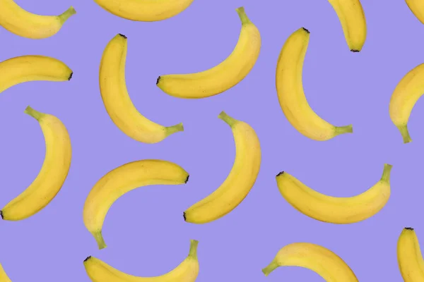 Sárga Banánminta Banán Zökkenőmentes Minta — Stock Fotó