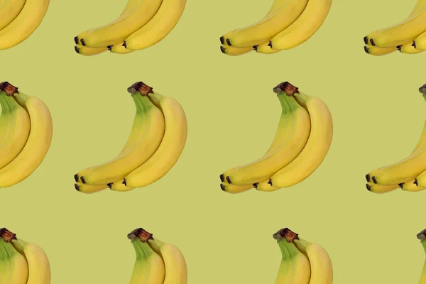 Gele Banaan Patroon Bananen Naadloos Patroon — Stockfoto