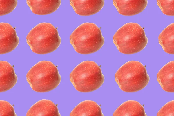 赤いリンゴからのパターン リンゴからのシームレスなパターン — ストック写真