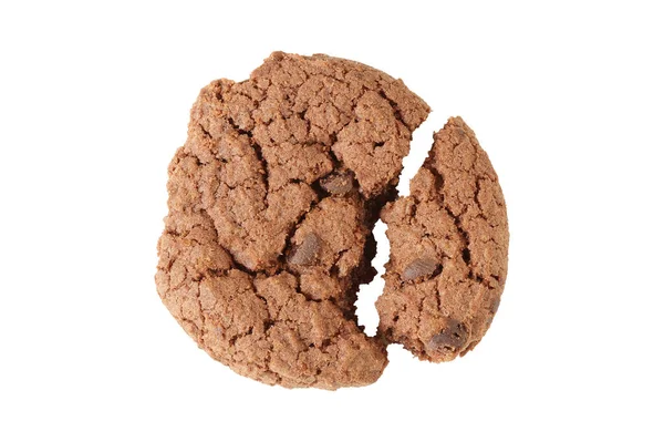 Шоколадное Печенье Изолированы Белом Фоне — стоковое фото