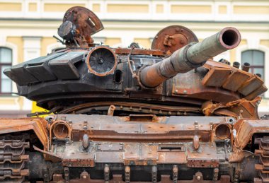 Destroyed russian equipment is now scrap metal. During the battle, russian military equipment was destroyed by the Ukrainian army.