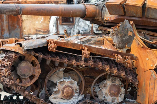 Destroyed Russian Equipment Now Scrap Metal Battle Russian Military Equipment —  Fotos de Stock