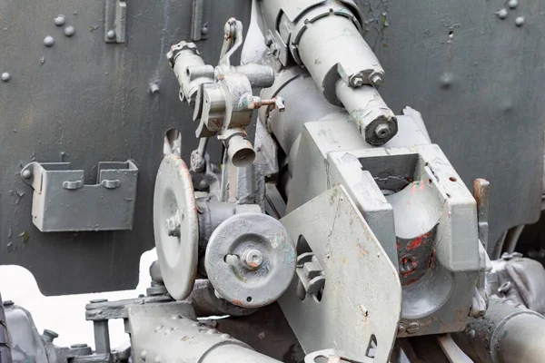 Old Gun Soviet Cannon Second World War — Foto de Stock