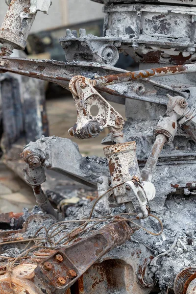 Old Rusty Metal Pipe Lot Cracks — Foto de Stock