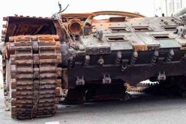 Destroyed russian equipment is now scrap metal. During the battle, russian military equipment was destroyed by the Ukrainian army.
