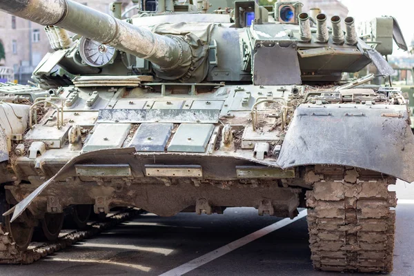 Destroyed Russian Equipment Now Scrap Metal Battle Russian Military Equipment — Foto Stock