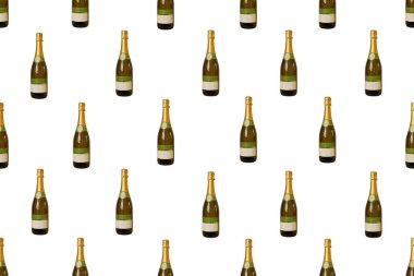 Bottle seamless pattern. Background from a bottle with alcohol.