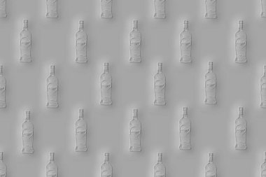 3d image of a gray seamless pattern. 3D rendering of the background from the subject. Wall panel.