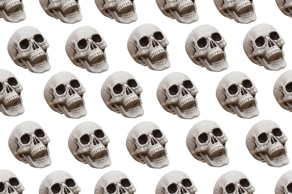 Skull seamless pattern. Decorative background from a human skull.