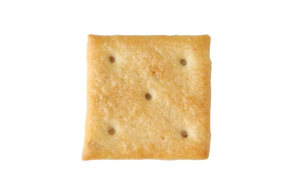 Αλμυρά Μπισκότα Ελαφρύ Φόντο Τετράγωνο Cookie — Φωτογραφία Αρχείου