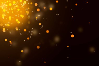 Siyah üzerine odaklanmış ışıklarla altın arkaplan.