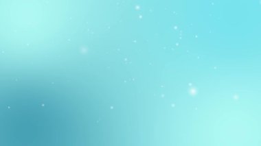 Mavi arka planda kar yağışı. Yavaşça düşen kar etkisi. 4k