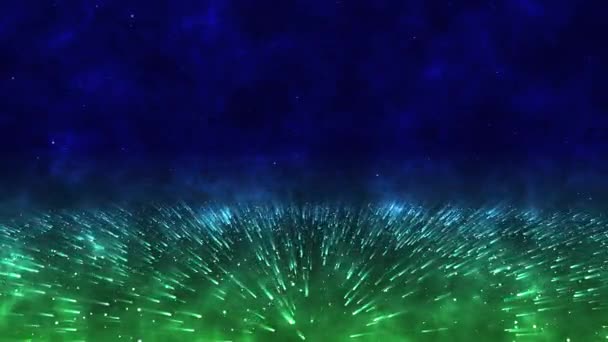 Abstrakt digital partikel på abstrakt himmel bakgrund — Stockvideo