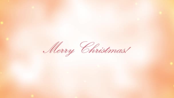 Red Merry Christmas Text auf Hintergrund mit Sternen — Stockvideo