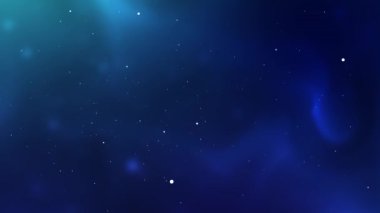 Beyaz parçacıklarla mavi neon renk gradyan arkaplan canlandırması