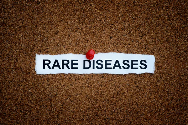 Crumpled Piece Paper Words Rare Diseases Pinned Corkboard Close — Stock Photo, Image