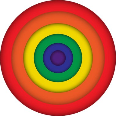 Soyut gökkuşağı renk daireleri simgesi arkaplanı