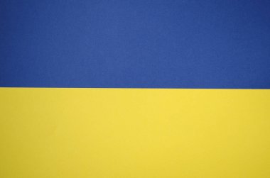 Ukrayna bayrağının yakın plan renklerinin sarı mavi arkaplanı