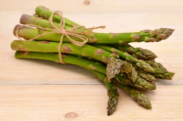 Fresh Asparagus Sprouts Light Background Close — Stock Photo, Image