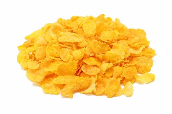 Haufen Von Cornflakes Isoliert Auf Weißem Hintergrund — Stockfoto