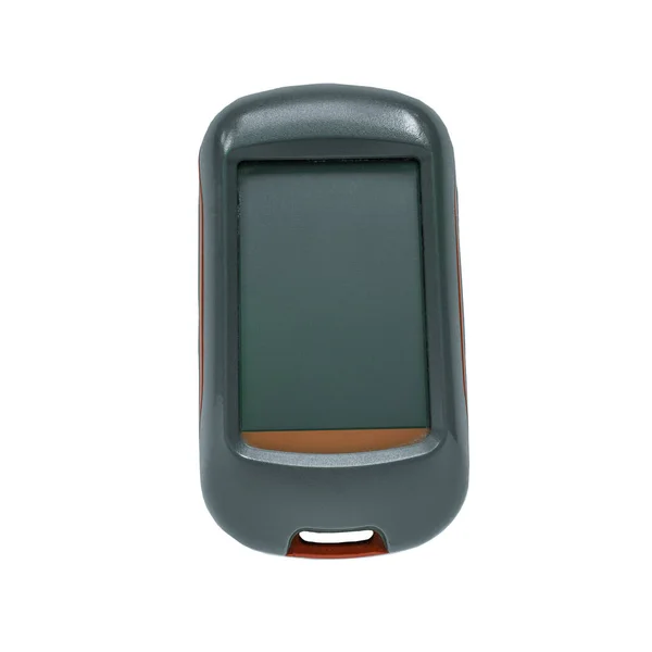 Navigateur Gps Portable Touristique Avec Écran Tactile Isolé Sur Fond — Photo