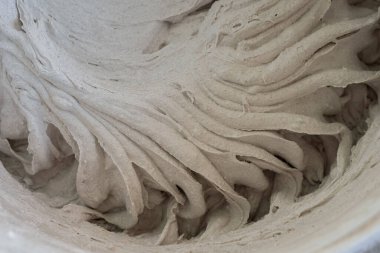 Yakın plan yeni karışık alçı. Yukarıdan bak. Arkaplan resmi. Binayı tamir etme konsepti.