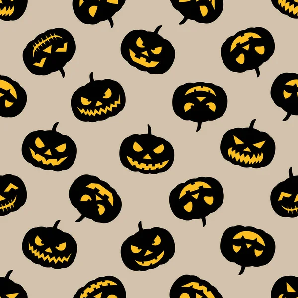 Spooky Pumpkins fond pour Halloween. Modèle sans couture vectoriel. — Image vectorielle