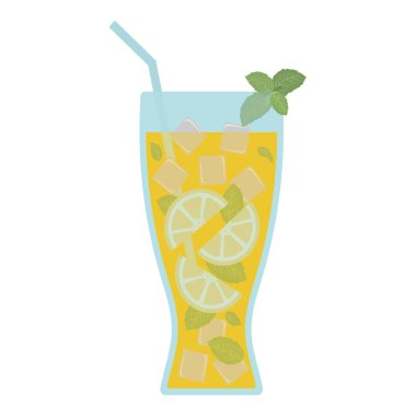 Limonata bardağı. Vektör İllüstrasyonu.