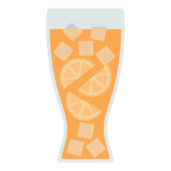 Un vaso de jugo de naranja. Ilustración vectorial. — Archivo Imágenes Vectoriales