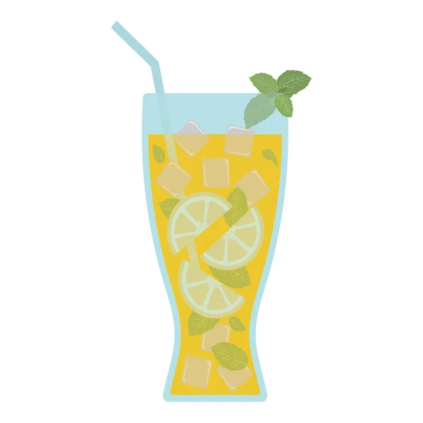 Lemonadglas. Vektor Illustration. — Stock vektor