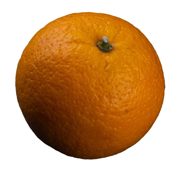 Idealmente redondo Naranja maduro aislado sobre fondo blanco — Foto de Stock