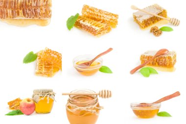 Bal Kolajı beyaz arkaplan kesiminde izole edildi