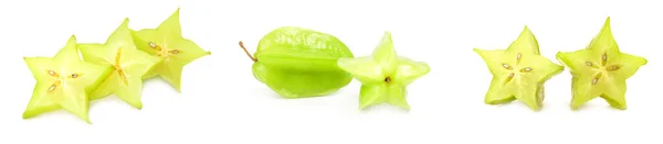 Collection of starfruit isolated on a white background — Stockfoto