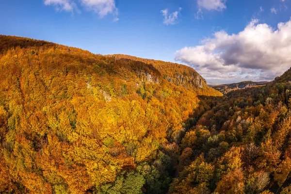Schöne Luftaufnahme Der Slowakischen Landschaft Herbst Gebirge Vtacnik — Stockfoto