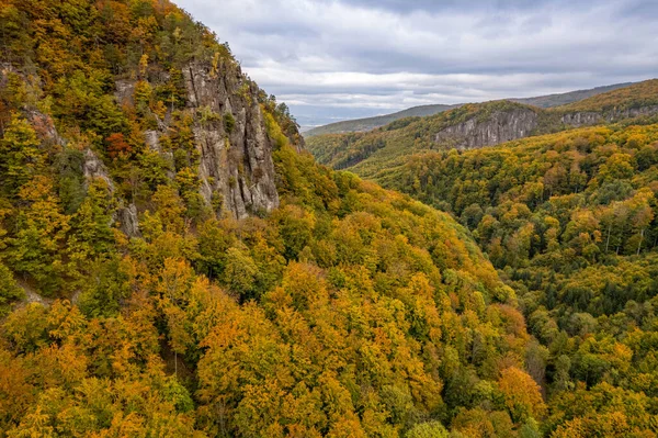 Schöne Luftaufnahme Der Slowakischen Landschaft Herbst Gebirge Vtacnik — Stockfoto