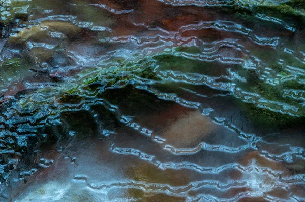 Close Frozen River Frozen Water Textures — Stock Photo, Image