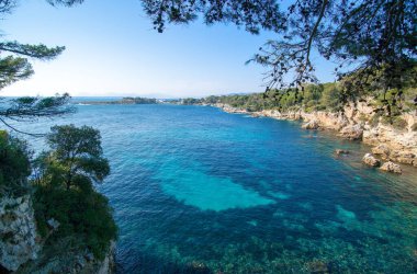 Mavi Akdeniz, ve 'Cap d' Antibes 'de milyarder körfezi, Antibes pelerini, Fransız Rivierası